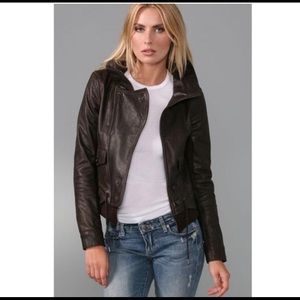 Theory Borie Tame Leather Biker Jacket